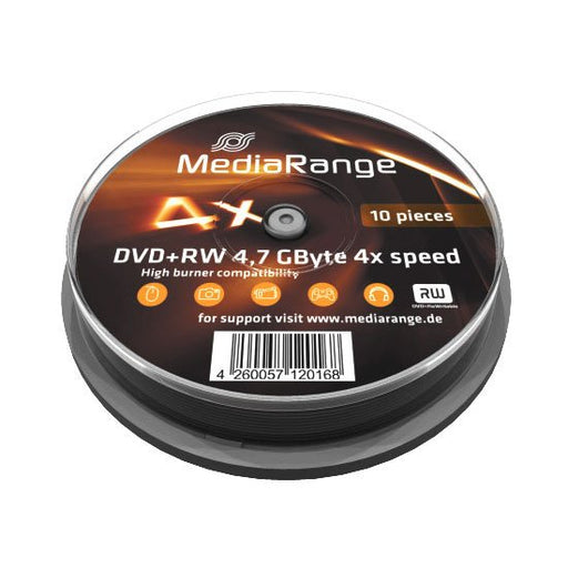 EAN 4260057125125 - MediaRange MR451 DVD en blanco 4,7 GB DVD+RW 10 pieza(s) imagen 1