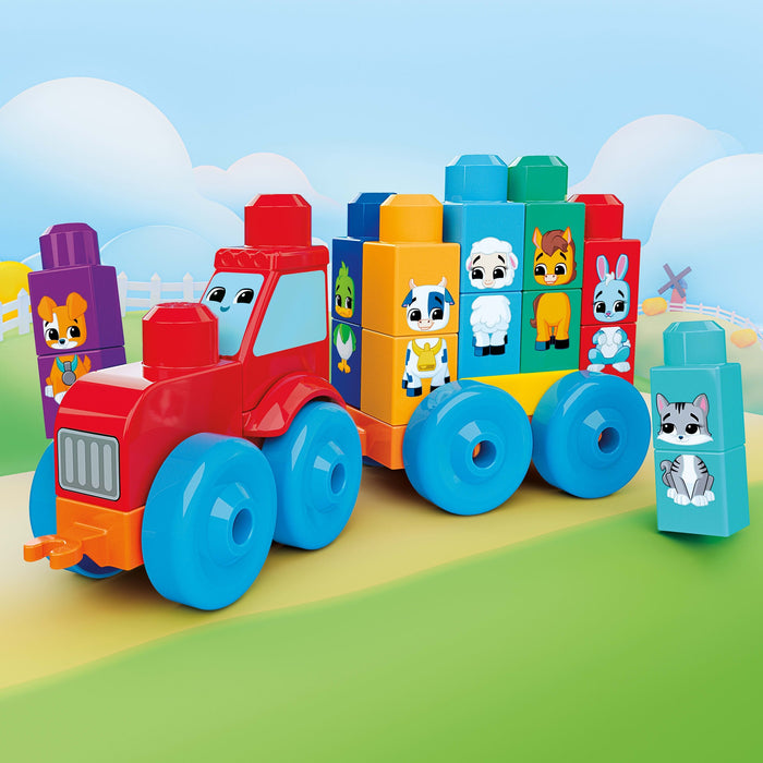 Tractor Animalitos Encajables Mega Bloks 30pzs