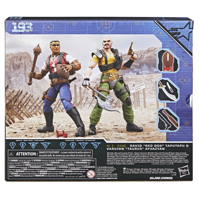 Set Figuras David Red Dog Taputapu & Varujan Taurus Ayvazyan G.I. Joe Classified Series 15cm