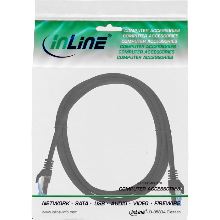 Inline® Patch Cable, Cat.6a, S/Ftp, Tpe (Lszh), Cca, Negro, 3m