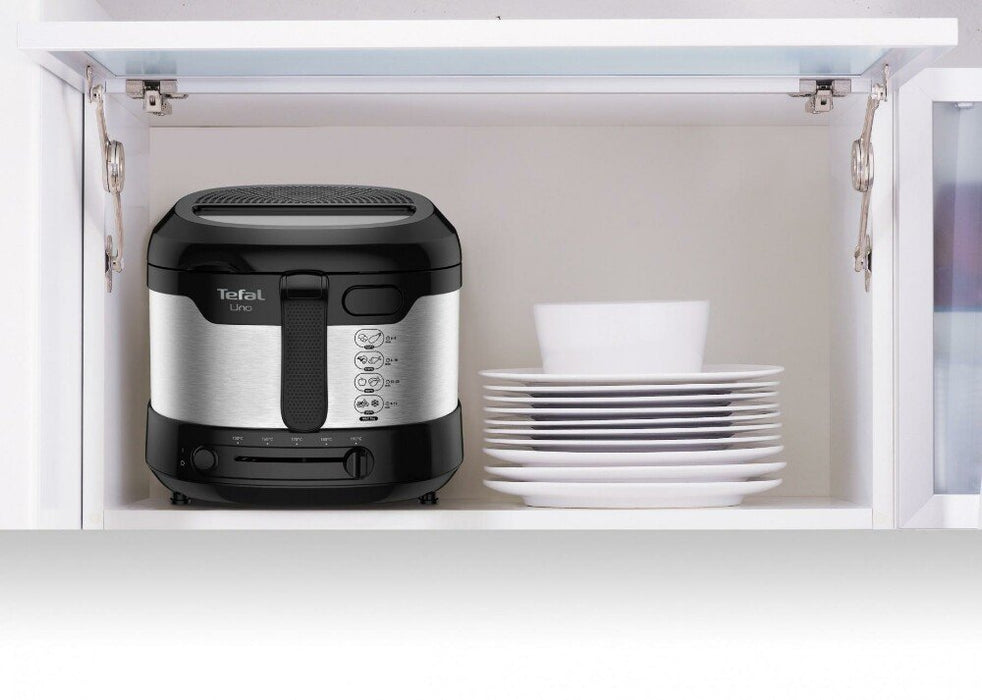 EAN 3045386381807 - Tefal Uno FF215D Sencillo 1,8 L Independiente 1600 W Freidora Negro, Acero inoxidable imagen 9