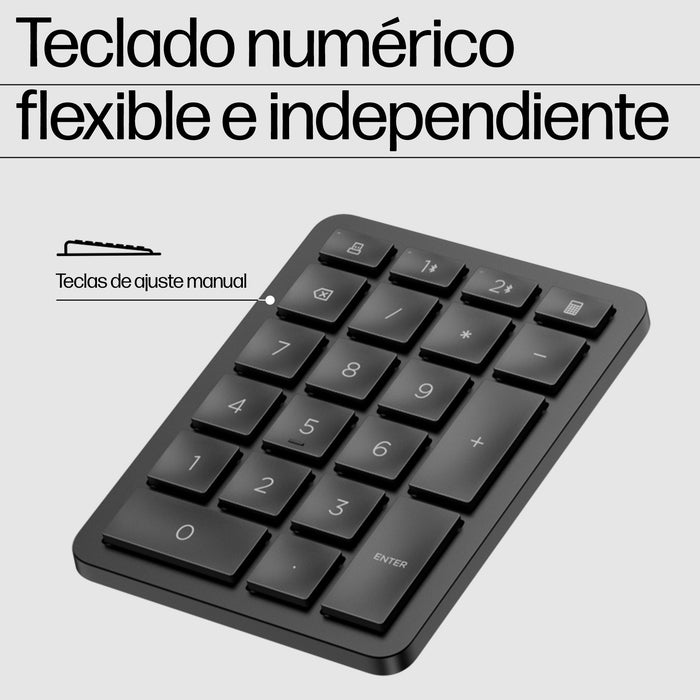 EAN 0197192178041 - HP 965 BLK Ergonomic Wireless Keyboard teclado Hogar RF Wireless + Bluetooth Negro imagen 7