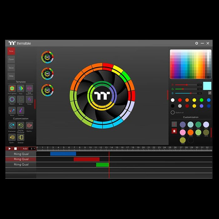 EAN 4713227521574 - Thermaltake Riing Quad 12 RGB Carcasa del ordenador Ventilador 12 cm Negro imagen 6
