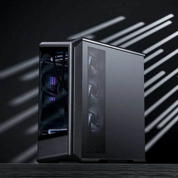 Jonsbo D400 Pc-Gehäuse, Midi Tower, Atx, Tempered Glass - Schwarz