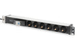 EAN 4016032456636 - Digitus DN-95417 unidad de distribución de energía (PDU) 6 salidas AC 0U/1U Negro, Plata imagen 1