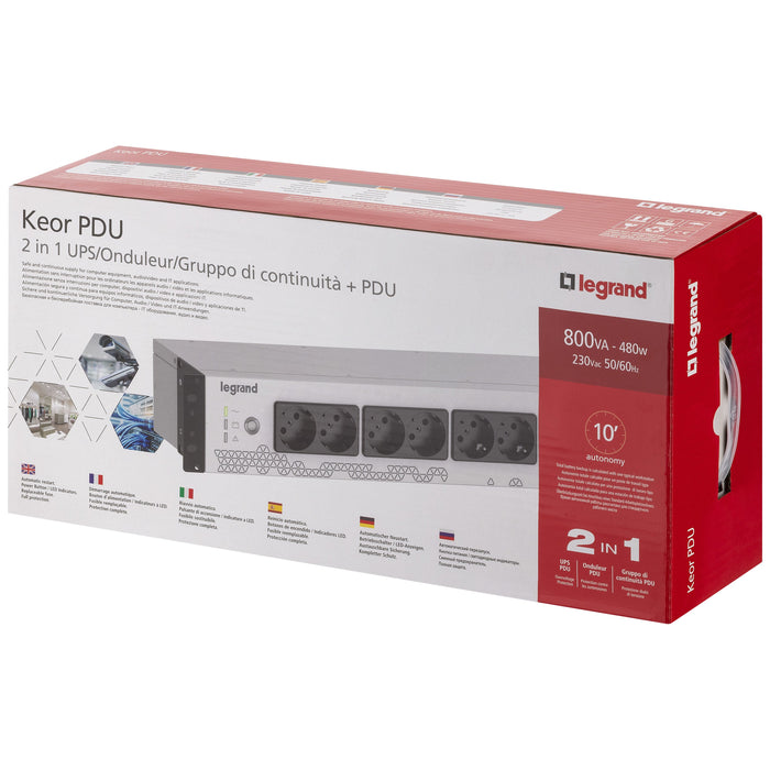 EAN 3414971529380 - Legrand Keor UPS PDU 800VA FR INPUT 8 FR OUTPUT sistema de alimentación ininterrumpida (UPS) En espera (F imagen 5