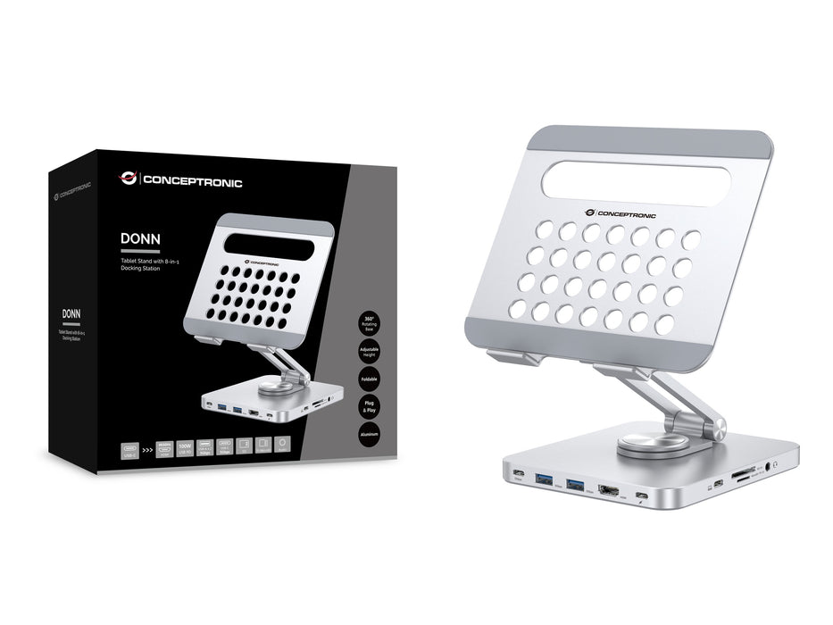 EAN 4015867236772 - Conceptronic DONN26G mueble y soporte para dispositivo multimedia Plata Tableta Carro para administración imagen 5