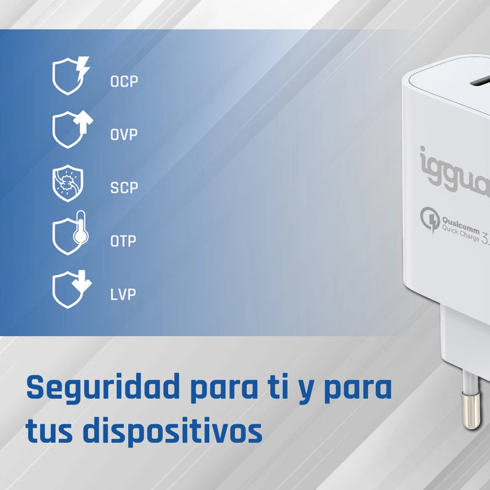 EAN 8435364317419 - iggual IGG317419 cargador de dispositivo móvil Universal Blanco Carga rápida Interior imagen 5