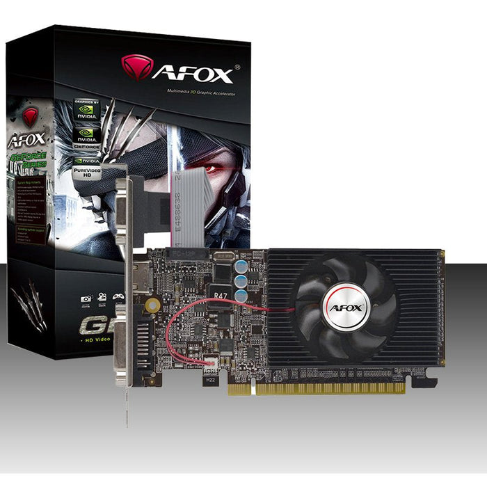 Afox Geforce Gt610 1gb Ddr3 64bit Dvi Hdmi Vga Lp Fan 	Af610-1024d3l7-V5