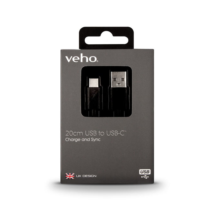 EAN 0742832884310 - Veho VCL-002-C-20CM cable USB 0,2 m USB A USB C Negro imagen 4
