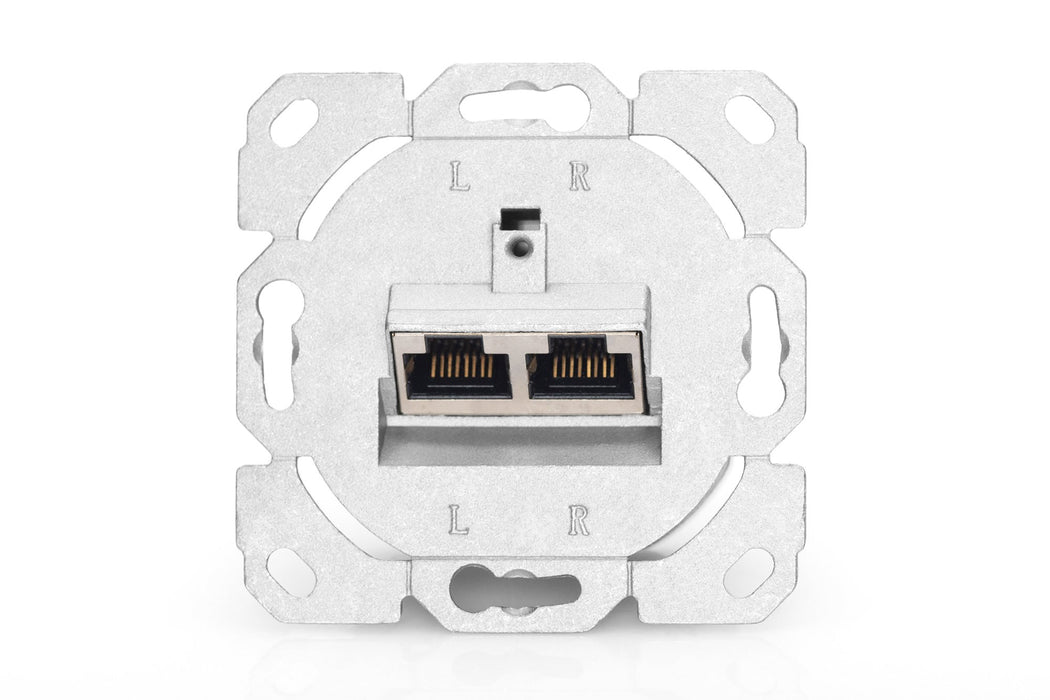 EAN 4016032320197 - Digitus DN-9007-1 toma de corriente 2 x RJ-45 Blanco imagen 3