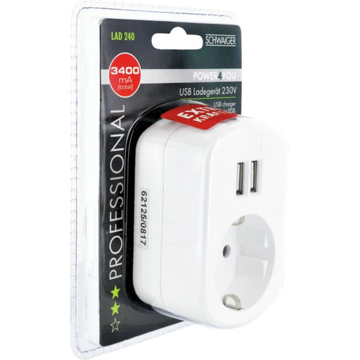 EAN 4004005025200 - Schwaiger LAD240532 cargador de dispositivo móvil Blanco imagen 2