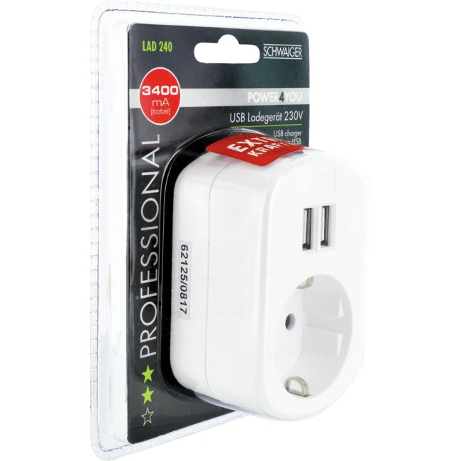 EAN 4004005025200 - Schwaiger LAD240532 cargador de dispositivo móvil Blanco imagen 2