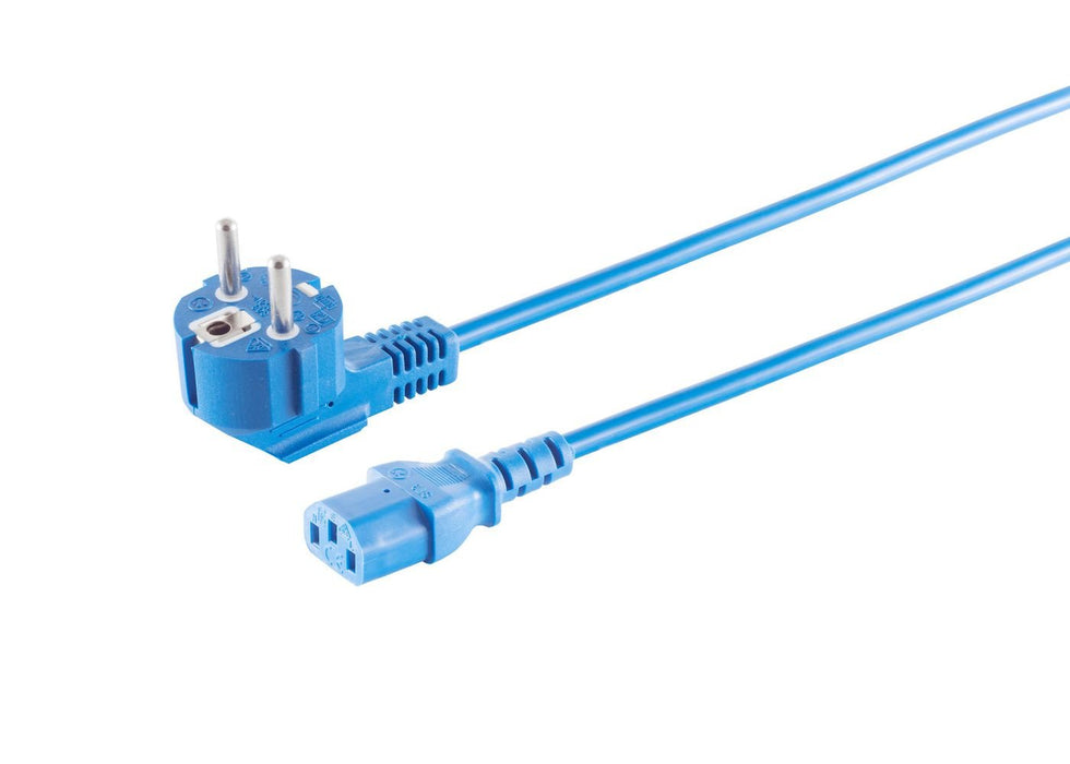 Power Cord Schuko Angled -  C13 1.8m Blue Microconnect