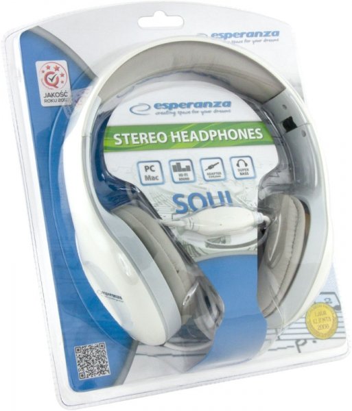EAN 5901299903735 - Esperanza EH138W auricular y casco Auriculares Alámbrico Diadema Música Blanco imagen 3