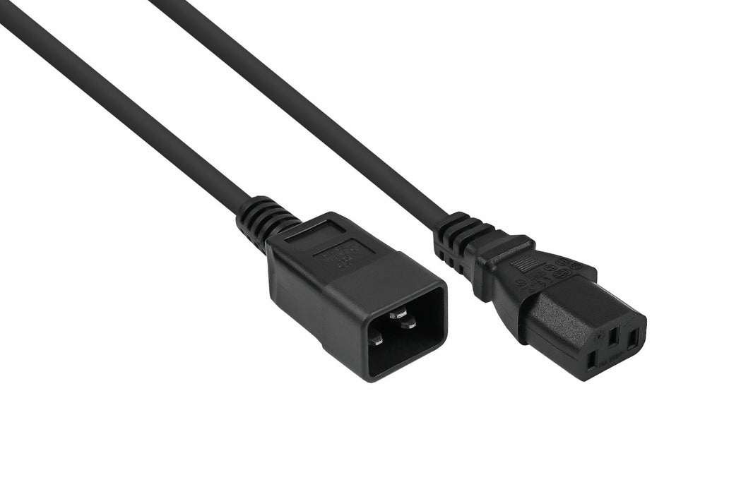 Kabelmeister Cable Alargador Iec C20 An C13 Negro. 1m
