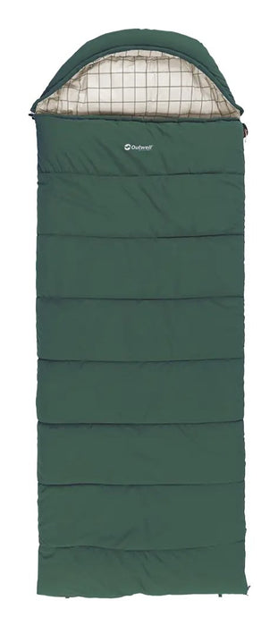 Saco De Dormir Outwell Camper Prime, Cremallera Izquierda, Verde.