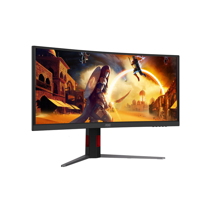 Aoc Cu34g4ca 34" 3440x1440 Fast Va Flat H A 130 Mm Aoc G4 21:9 1500r Wqhd 180hz Fastva 1ms Gtg Hdr400 Has Usbc 90w Usb Hub