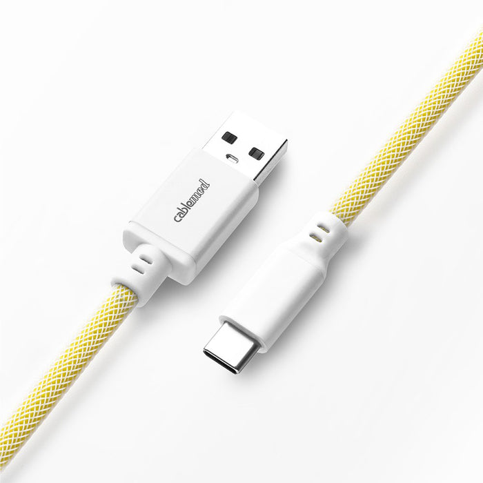 Cablemod Classic Coiled Keyboard Cable Usb-C A Usb Tipo A, Lemon Ice - 150cm