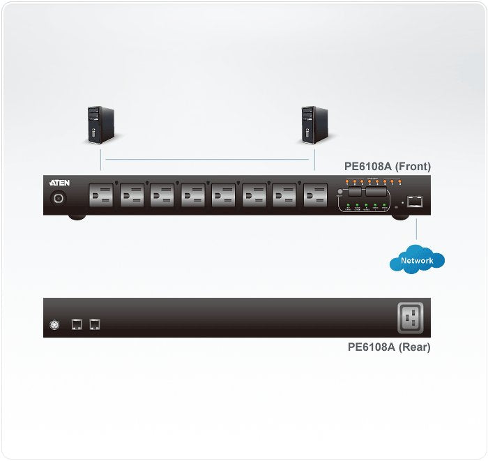 EAN 0672792400926 - ATEN PE6108G unidad de distribución de energía (PDU) 8 salidas AC 1U Negro imagen 4