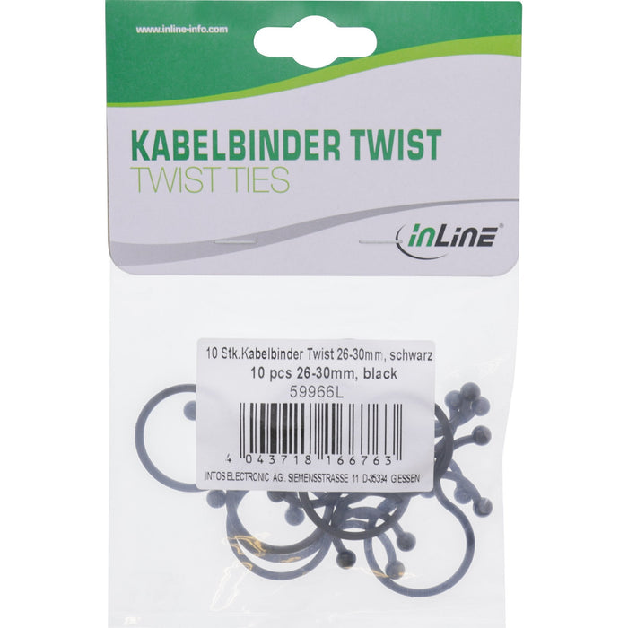 Bridas Inline 26 - 30mm Negro 10uds