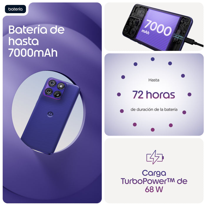 EAN 0840493622323 - Motorola edge 70 fusion 17,2 cm (6.78") SIM doble Android 16.0 5G USB Tipo C 12 GB 256 GB 7000 mAh Violet imagen 9
