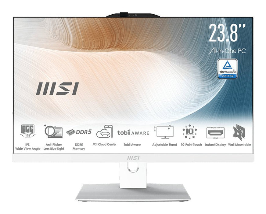 Msi Modern Am242p 1m-1206de, Sistema Pc Blanco, Windows 11 Pro 64-Bit 00ae0722-1210