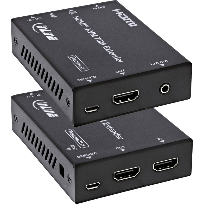 Kvm Hdmi Extender Cat.6, 4k/60hz, 70m , Set Inline