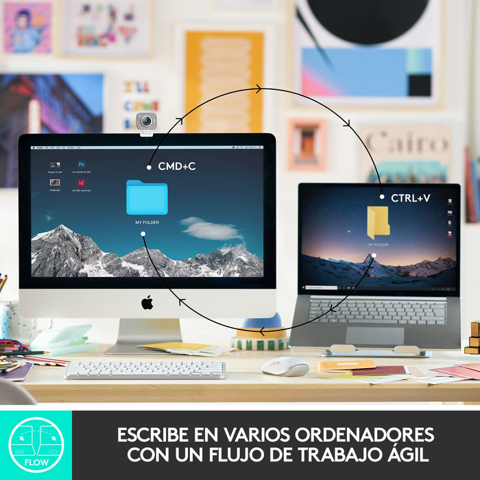 EAN 5099206101937 - Logitech MX Keys Mini teclado Oficina RF Wireless + Bluetooth QWERTY Español Rosa imagen 11