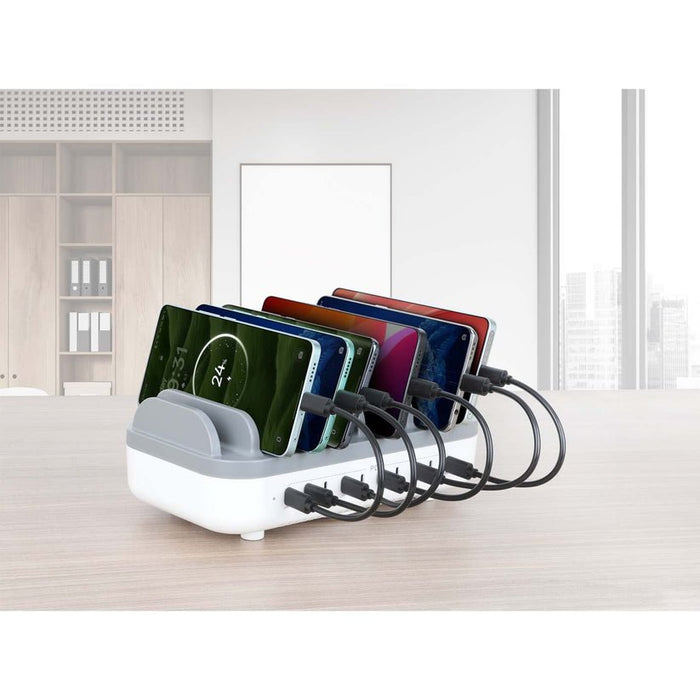 EAN 766623102766 - Manhattan 102766 cargador de dispositivo móvil Teléfono móvil, Smartphone, Tableta Blanco, Gris Corriente  imagen 8