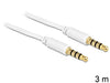 EAN 4043619834426 - DeLOCK 3.5mm - 3.5mm, 3m cable de audio 3,5mm Blanco imagen 1