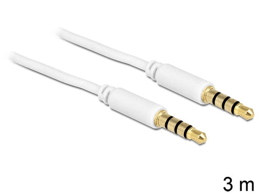 EAN 4043619834426 - DeLOCK 3.5mm - 3.5mm, 3m cable de audio 3,5mm Blanco imagen 1