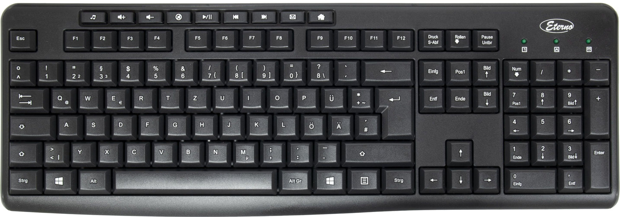 EAN 4260455649636 - Inter-Tech 88884137 teclado Ratón incluido Hogar / Oficina USB QWERTZ Alemán Negro imagen 1