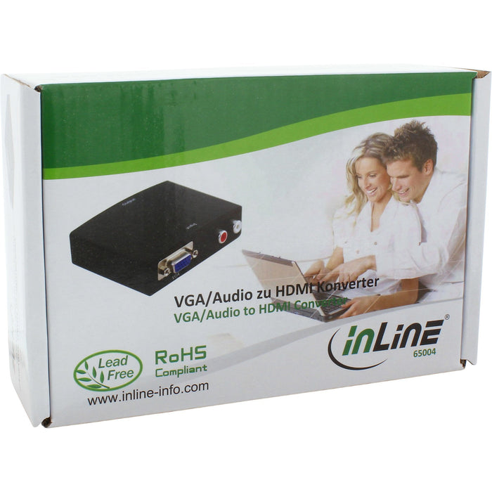 Convertidor Inline Entrada Vga + Audio A Hdmi Salida De Audio Vga Y Rca Hdmi