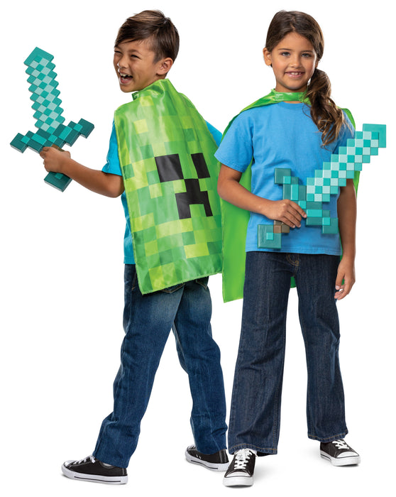 EAN 0192995156234 - Disguise Diamond Sword & Creeper Cape Armas y armadura para disfraz Niño Cualquier género imagen 5