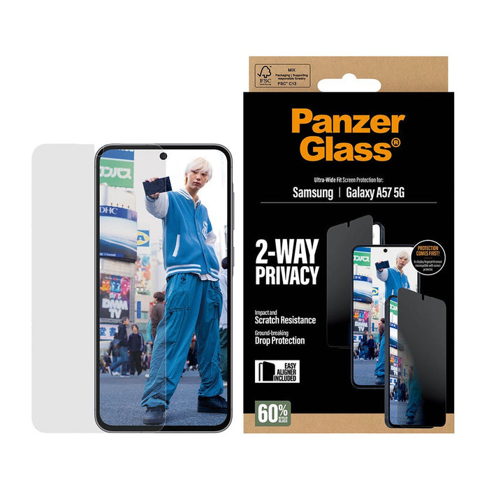 Panzerglass Privacy Displayschutz Samsung Galaxy A57 Ultra-Wide Fit Easyaligner