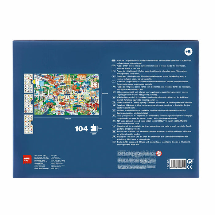 EAN 8410782188209 - APLI Kids 18820 puzzle Puzzle rompecabezas 104 pieza(s) Ciudad imagen 2