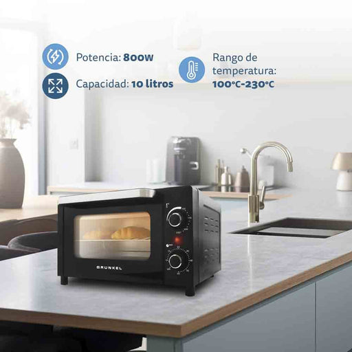 EAN 8426156017013 - Grunkel HR-10MINI horno tostador 10 L 1600 W Negro imagen 2