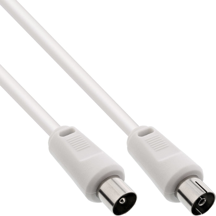 Cable De Antena Inline 2x Apantallado Ultra Baja Pérdida >75db Blanco 1m