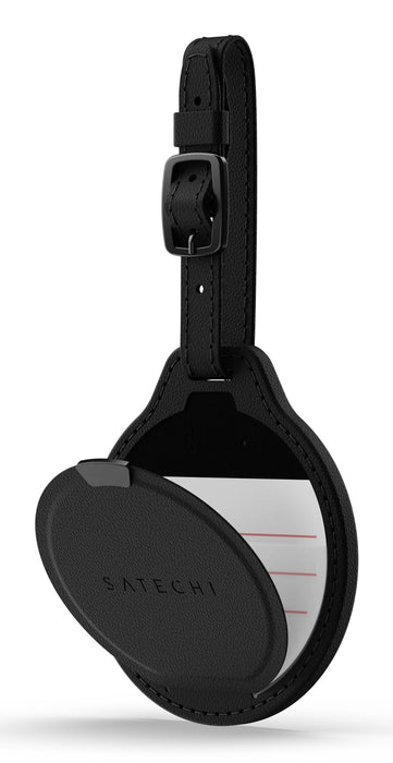 Satechi Vegan-Leather Findall Luggage Tag Black