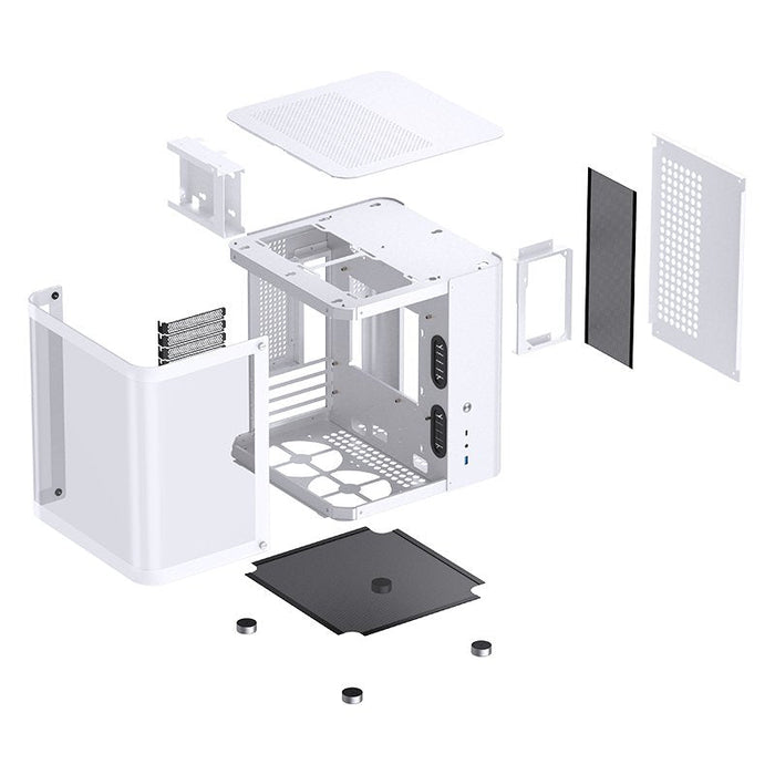 Jonsbo Tk-1 2.0 Micro-Atx Gehäuse, Temperojo Glass - Blanco