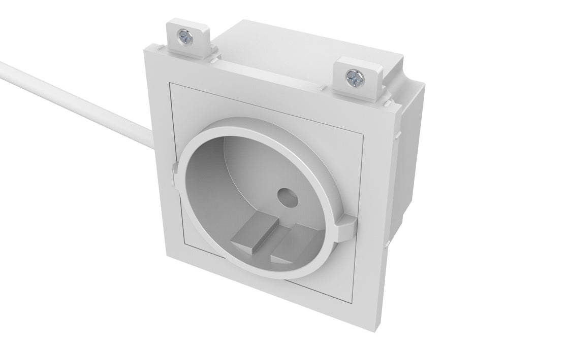 Placa Frontal Audiovisual Modular Techconnect De Vision Garantía Durante Toda La Vida Útil Del Producto Módulo De Toma De Alimentación Para La Ue Toma De Corriente Schuko Conectada A Tierra Instalable En Espacios Para 3 Módulos Enchufe A 90