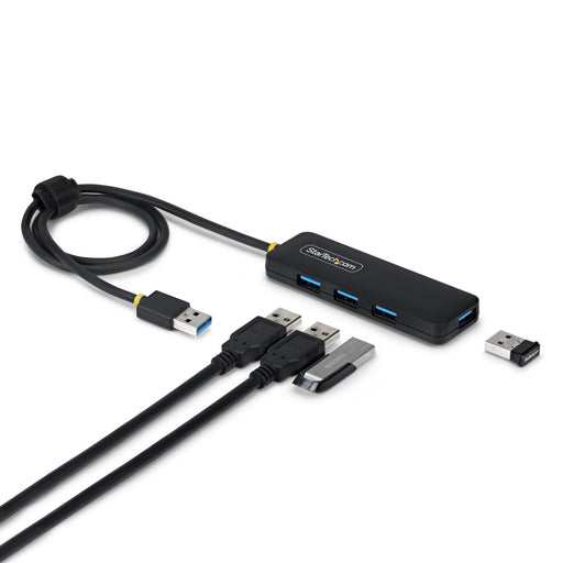 EAN 0065030923903 - StarTech.com H5A4A-USB-HUB-2 hub de interfaz USB 3.2 Gen 1 (3.1 Gen 1) Type-A 5000 Mbit/s Negro imagen 1