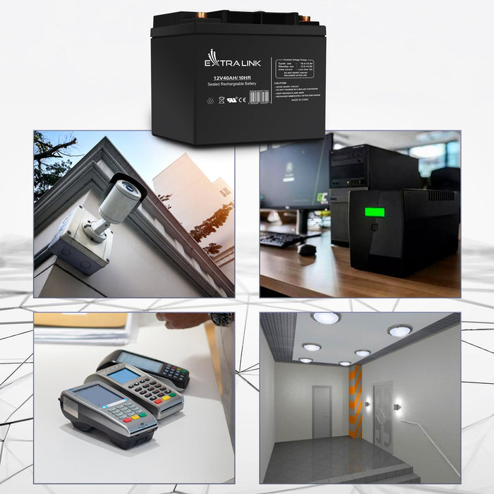 Extralink Akumulator Battery Accumulator 12v 40ah - Batterie - 40.000 Mah Sealed Lead Acid (Vrla) 13.5 V 12 Ah