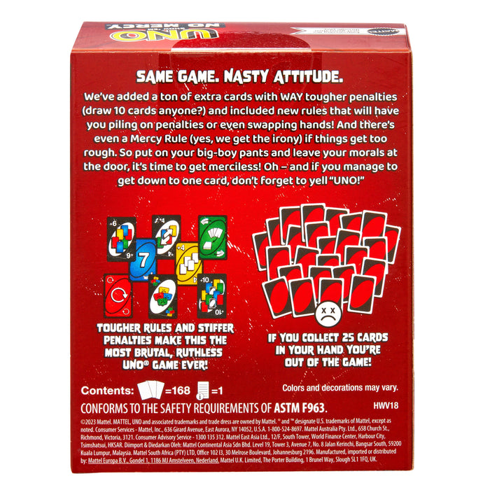 EAN 0194735220809 - Games HWV18 juego de tablero UNO Show 'em No Mercy Juego De Cartas Perder las cartas imagen 4