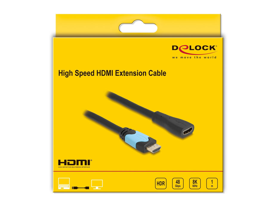 Delock High Speed Hdmi Cable De Extensión 48 Gbps 8k 60 Hz 1 M