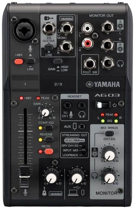 EAN 4957812677332 - Yamaha AG03MK2 3 canales Negro imagen 1
