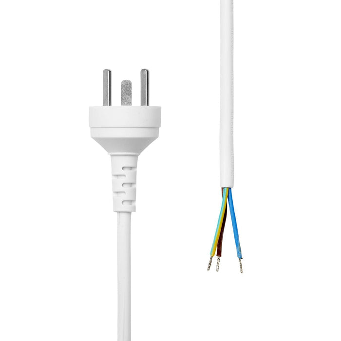 Type K Edb - Open End, Power  Cable, 10m, White