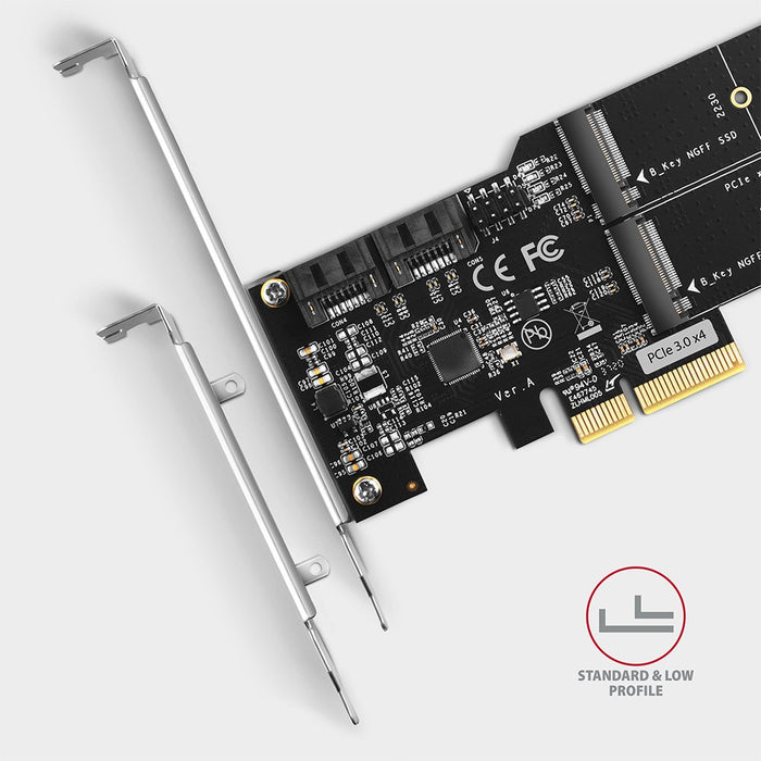 EAN 8595247906984 - Axagon PCES-SA4M2 PCIe Controller 2x internal SATA 6G port+ M.2 B-key tarjeta y adaptador de interfaz Int imagen 5