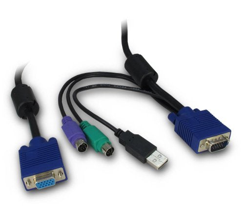 EAN 4260455643559 - Inter-Tech 88887250 cable para video, teclado y ratón (kvm) Negro, Azul 3 m imagen 1